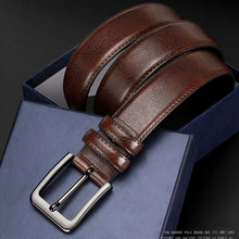 Load image into Gallery viewer, Men&#39;s Genuine Leather Pin Buckle Belt Business Jeans Belt
