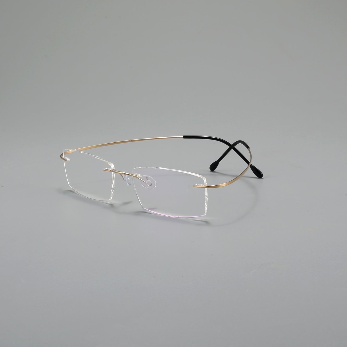 Rimless Titanium Rectangular Glasses