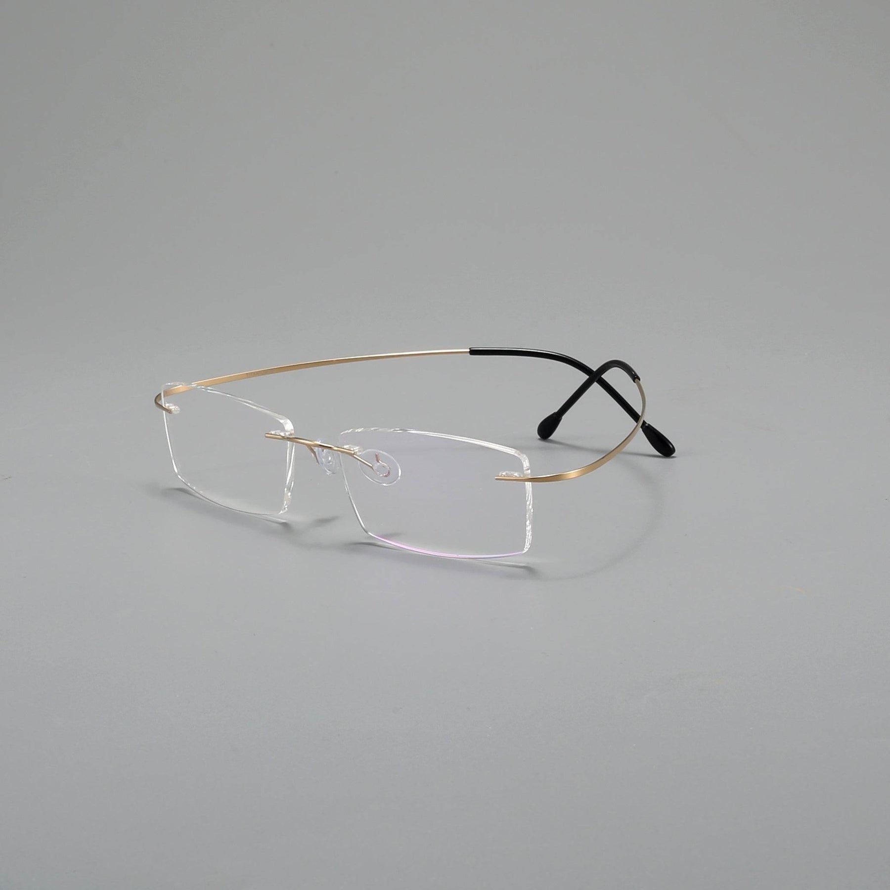 Rectangular Rimless Glasses Andrew Tate Rimless Titanium Rectangular Glasses – JACK MARC