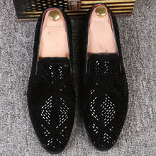 Load image into Gallery viewer, Men&#39;s Elegant Slip-On Loafers with Rhinestone
