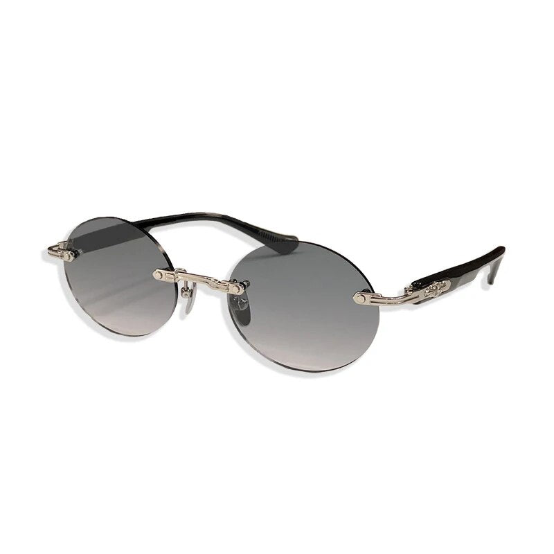 Jack Marc Oval Rimless Sunglasses - Unisex