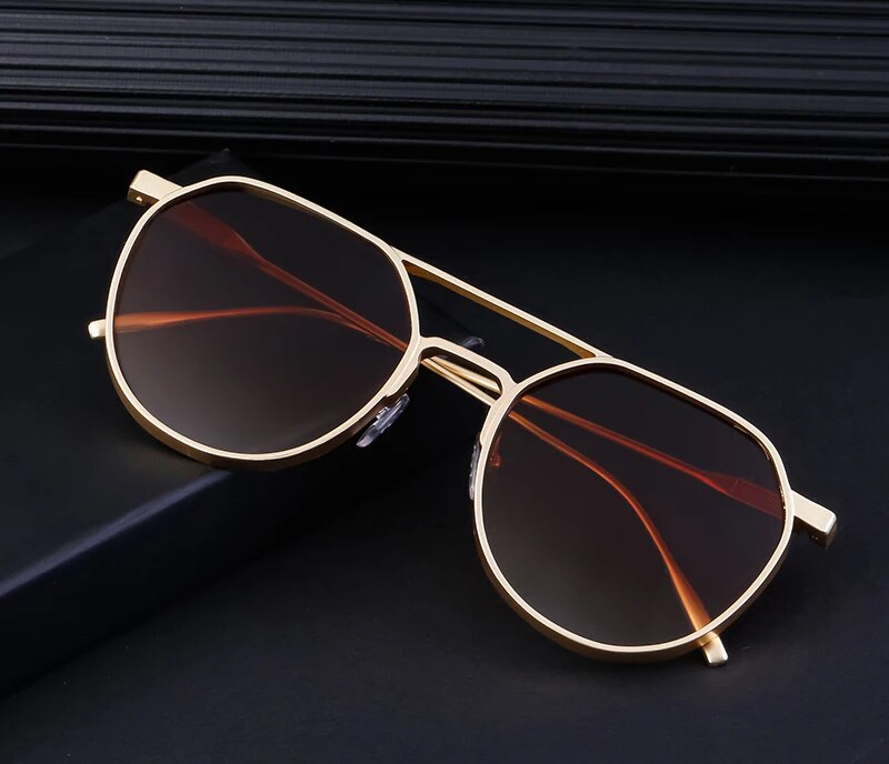 Fashion Autumn Winter Sunglasses - Vintage Metal Oval Frame