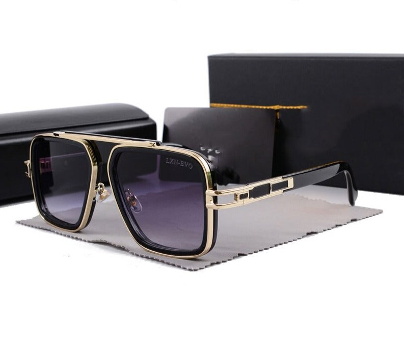 New Black Square Pilot Sunglasses  For Men and Women Vintage Design UV400 protected