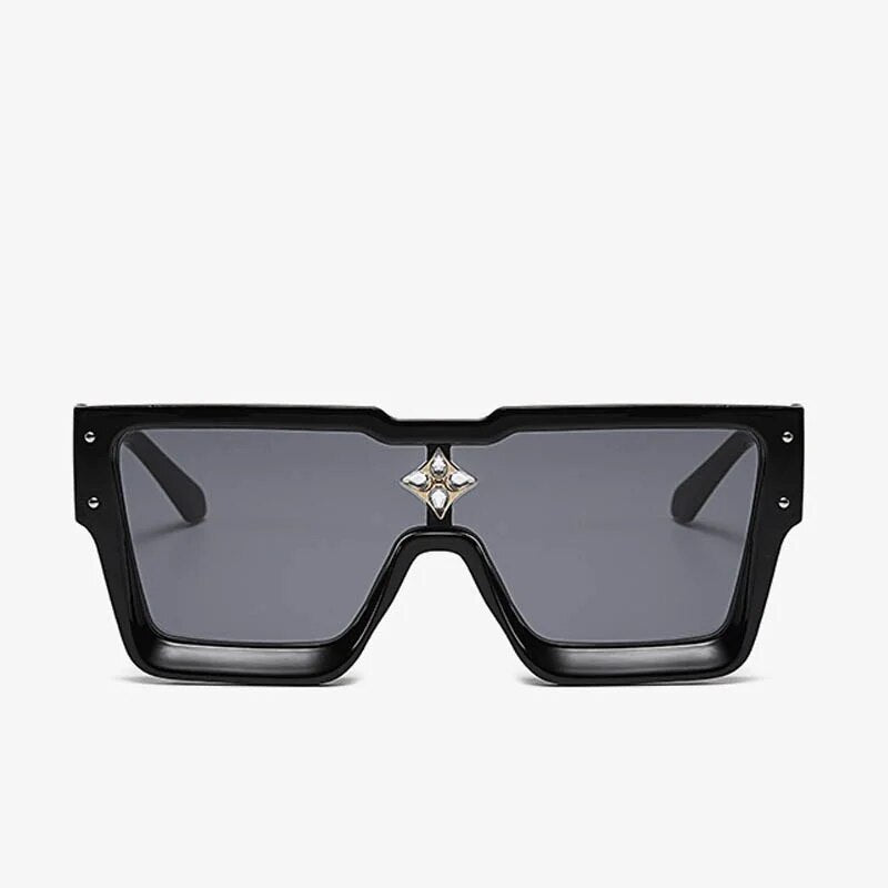 Jack Marc Oversize Fashion Square Steampunk Sunglasses