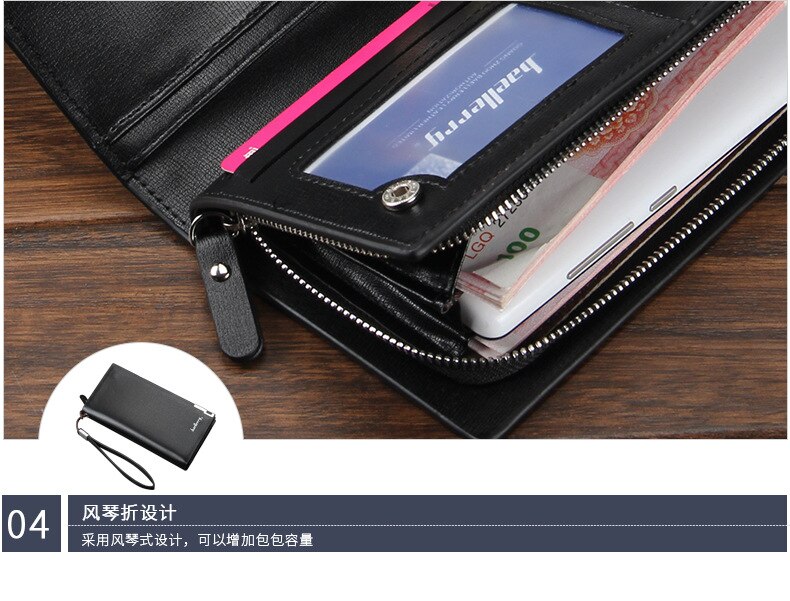 Buy New Men Wallets Business Long Zipper Large Capacity Quality Male Purse With Card Holder Multi-function Wallet For Men