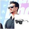 Jack Marc Black Rectangle Sunglasses