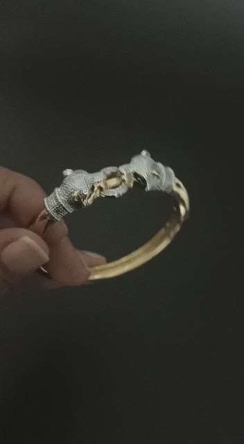 Rose Gold Jaguar Silver Bracelet – Boldiful