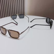 Load and play video in Gallery viewer, Men&#39;s Vintage Rectangular Polarized Fashion Glasses
