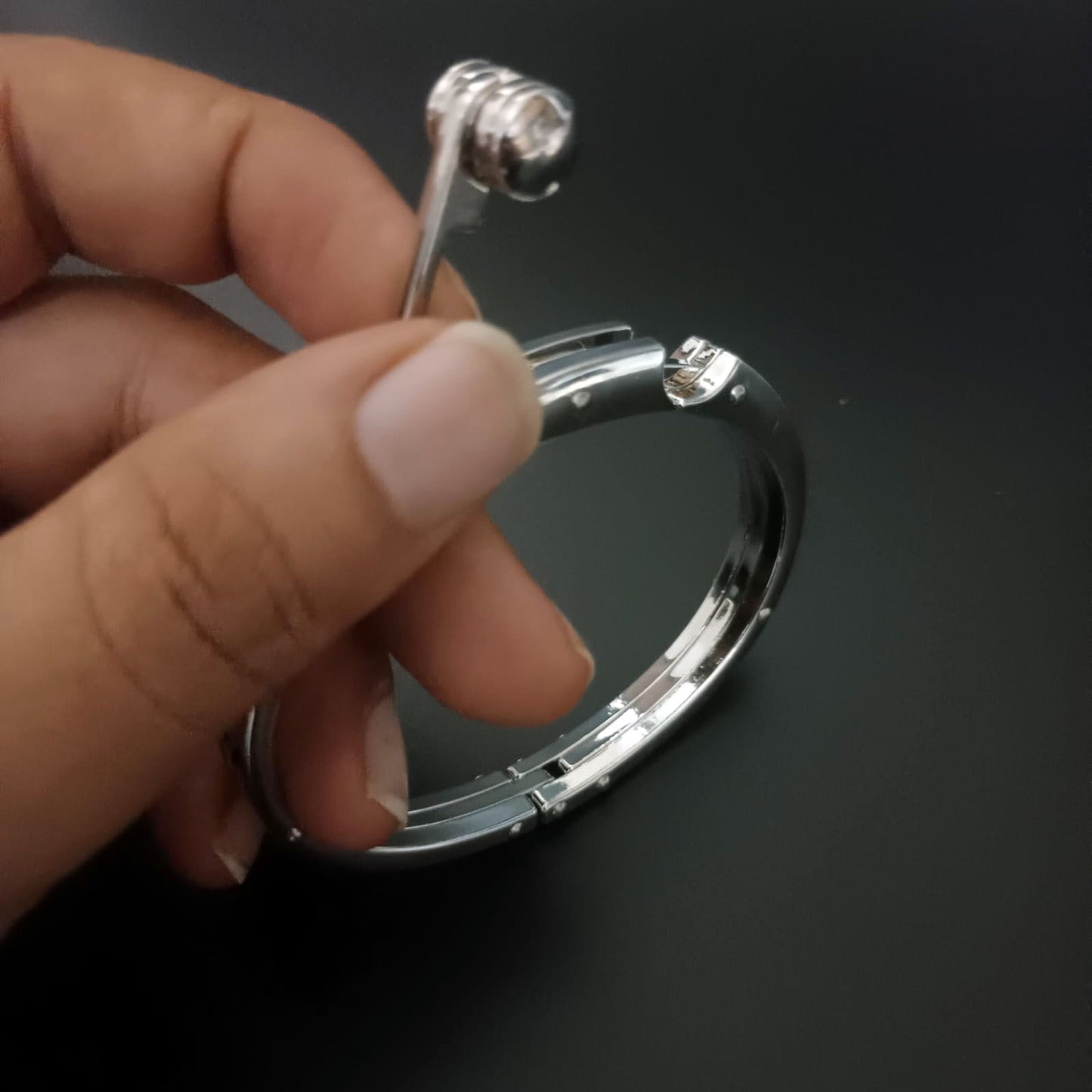 New Silver Handcuff Bracelet For Men-Jack Marc