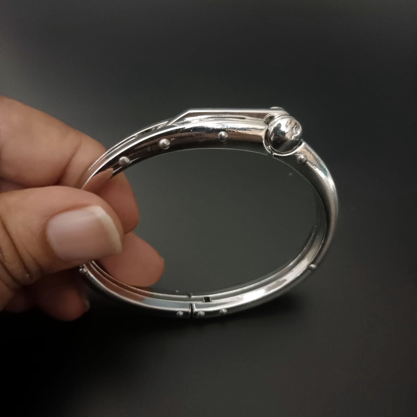 New Silver Handcuff Bracelet For Men-Jack Marc