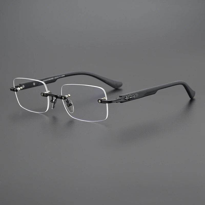 Rectangular Rimless Glasses Andrew Tate Rectangular Rimless Eyeglasses for Men Anti Blue Light Frames | JACK MARC