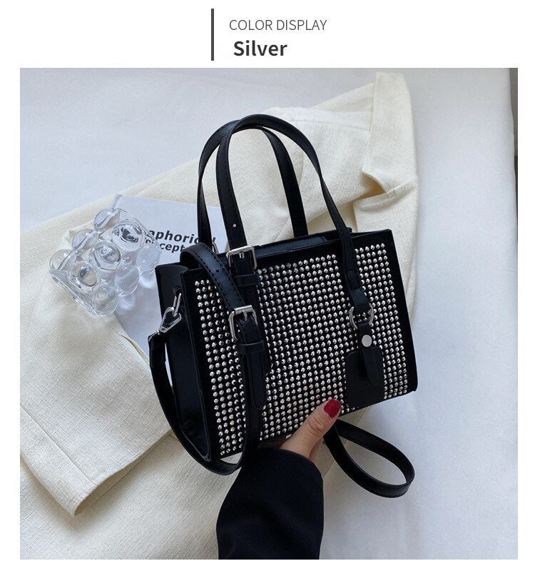 Silver Satin Clutch Purse Elegant Box Evening Bag | Baginning
