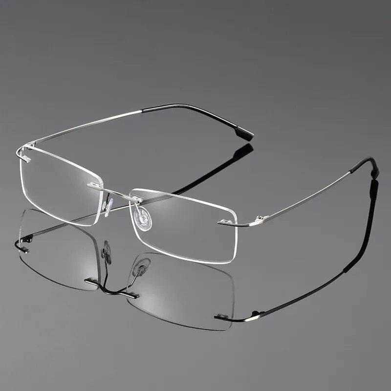 Invisible Goggles Frame For Man Jack Marc Titanium Rimless Glasses