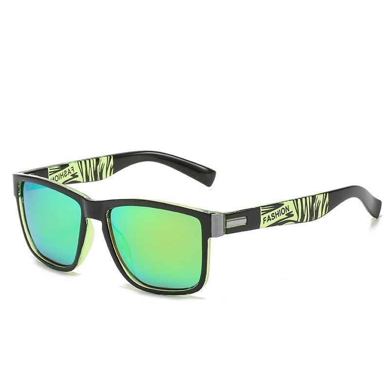 Jack Marc New Polarized Green Sports Square Sunglasses Men's Women