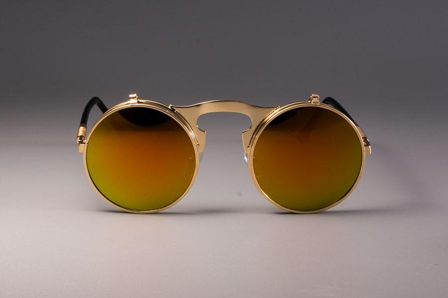 Vintage Round Flip Up Sunglasses For Men And Women-JackMarc