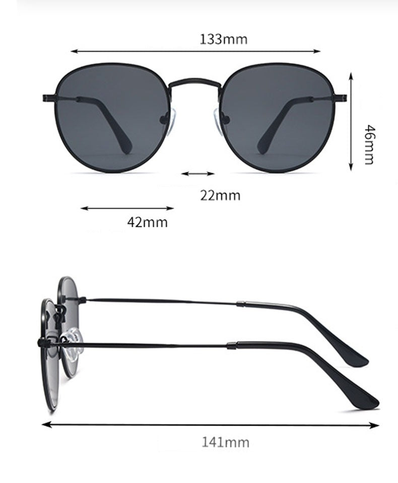 The Oval Black Sunglasses-JM