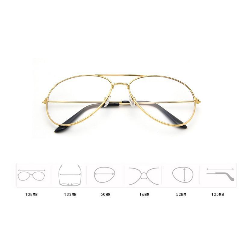 Buy Now Classic Reading Optical Pilot Aviation Metal Frame Sunglasses Eyeglasses - JACKMARC.COM