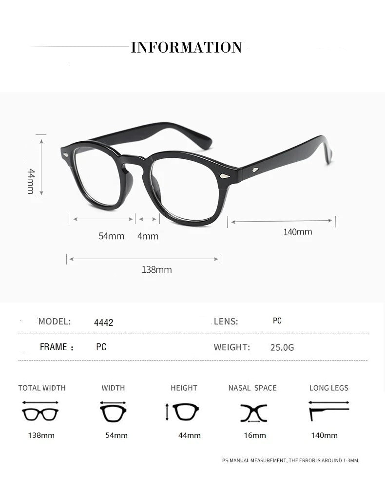 Buy Fashion Johnny Depp Style Round Sunglasses Clear Tinted Lens- SunglasssesMart