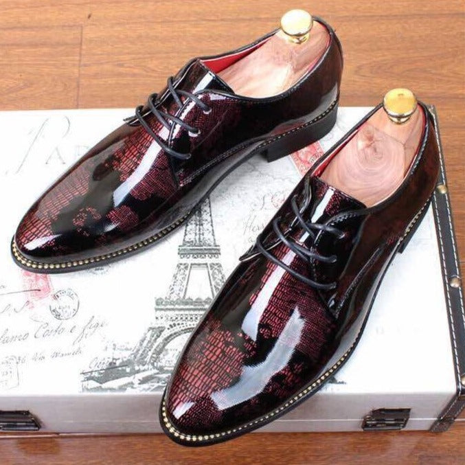 Buy Now Fashion World Map Patent Casual And Party Wear Shoes For Men- JackMarc