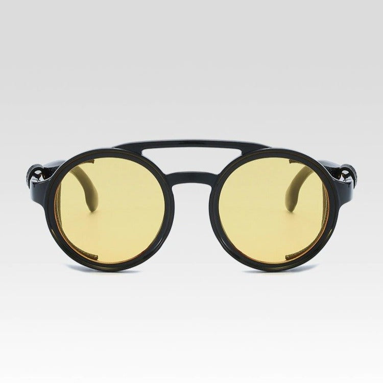 Retro Vintage Round Steampunk Sunglasses