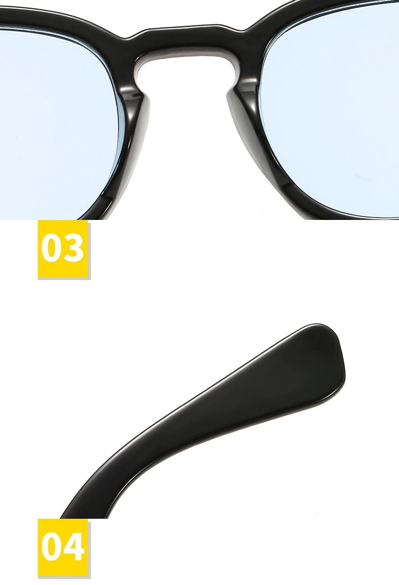 Buy Fashion Johnny Depp Style Round Sunglasses Clear Tinted Lens- SunglasssesMart