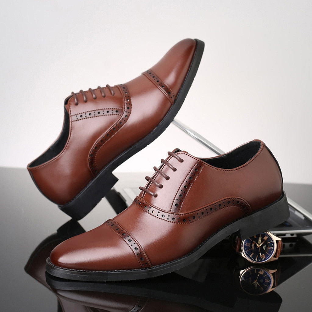 Oxford Leather Shoes For Men Casual Formal And Party Wear- JACKMARC
