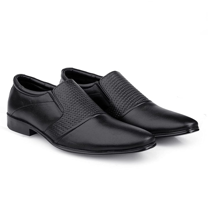 Buy New Stylish Formal Black Leather Shoes For Office Wear Party Wear- JackMarc