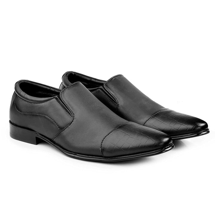 Buy New Fashion Black Formal Leather Shoes For Office Wear Party Wear- JackMarc