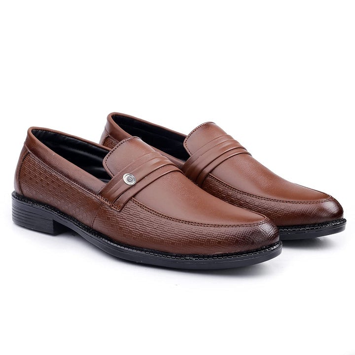 Buy New Stylish Loafer Brown Leather Shoes For Office Wear Party Wear- JackMarc