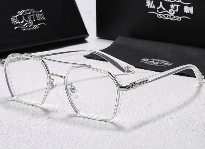 Buy Now Square Computer Anti-blue Light Glasses Women Men Vintage Transparent Frame Eyeglasses