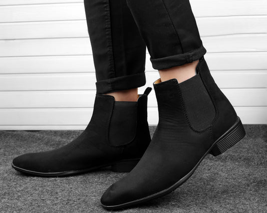 Buy New Stylish Suede Chelsea Boot For Men Party And Casual Wear -JackMarc - JACKMARC.COM