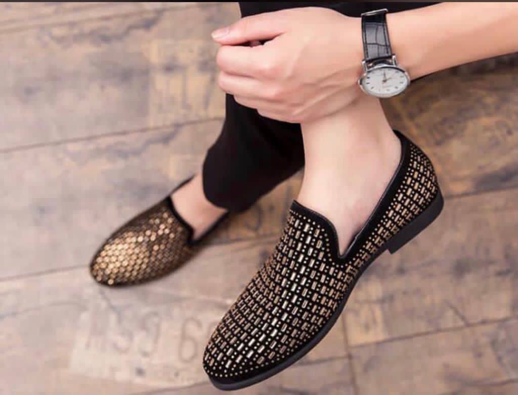 Buy Now Fashion Studded Moccasin Shoes For Party and Wedding Occasion - JackMarc - JACKMARC.COM