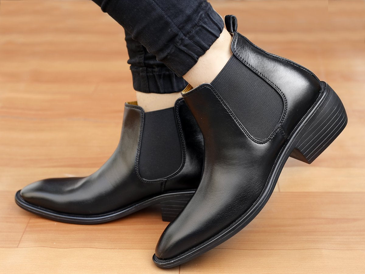 Buy New European Style Black Ankle Chelsea Boot For Men - JackMarc