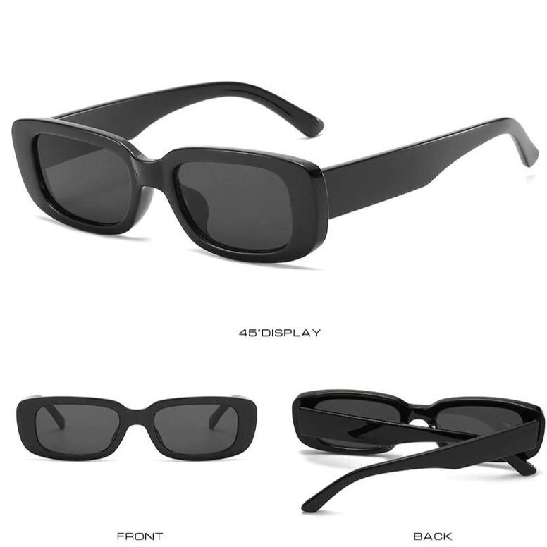 Vintage Rectangle Black Sunglasses - JACKMARC.COM
