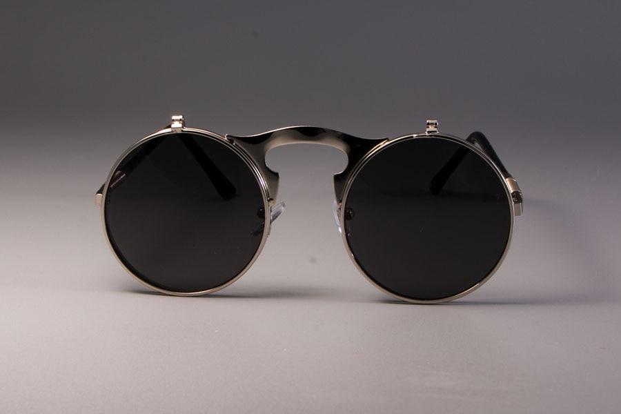 Vintage Round Flip Up Sunglasses For Men And Women-JackMarc - JACKMARC.COM