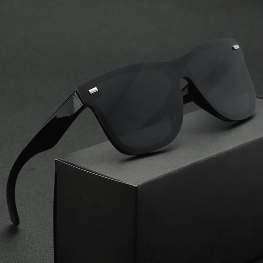 Buy Fashion Double Bridge Shade Rimless Sunglasses Men Women s-JackMarc Black