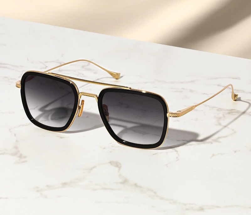 Buy Stylish Gradient Double Bridge Square Sunglasses-Jackmarc
