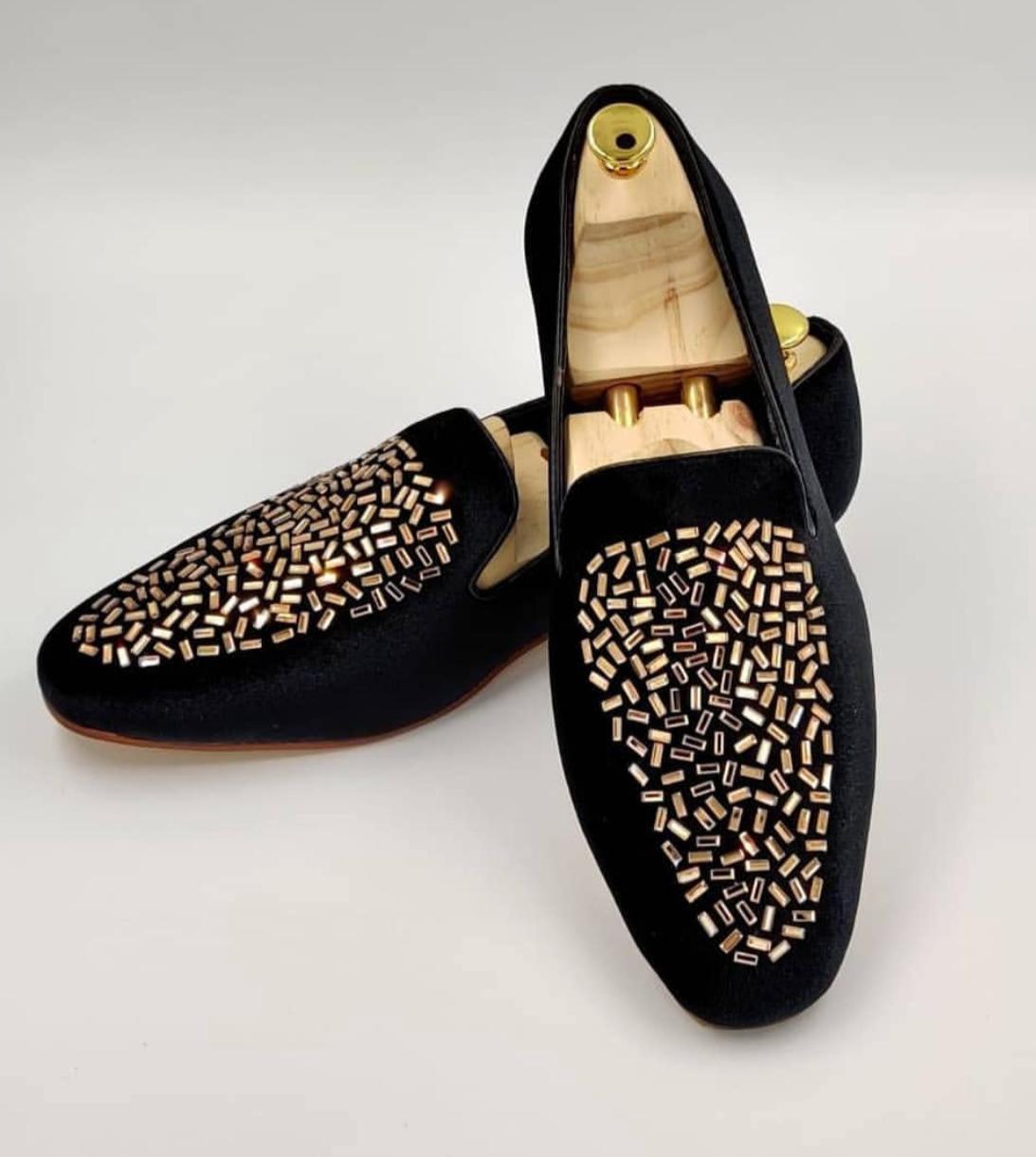 Buy Now Fashion Studded Suede Loafer Shoes For Partywear And Casualwear - JackMarc