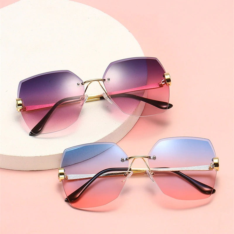 Buy Oversized Square Rimless Designer Sunglasses For Women-Jackmarc
