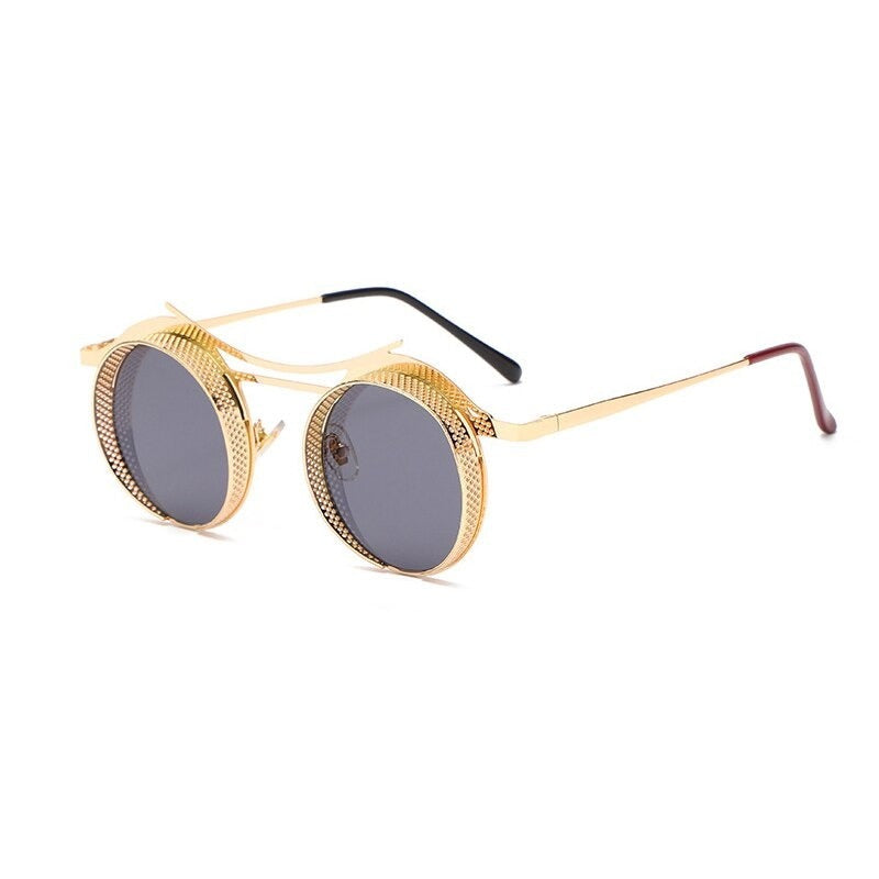 Buy Steampunk Vintage Luxury Round Punk Glasses For Men And Women Retro Unisex Sunglasses-Jackmarc.com