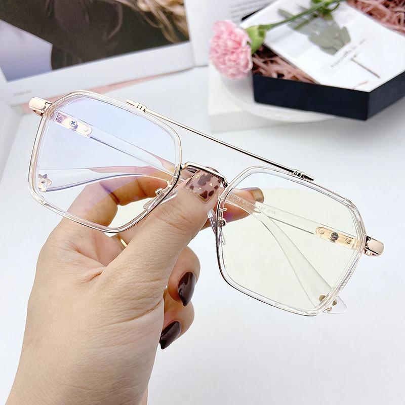 Buy Retro Anti-Blue Light Square Glasses Frame Brand Designer Ins Popular Optical Eyeglasses Frames