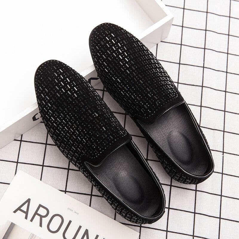 Buy New Velvet Crystal Luxury Moccasins Men's Loafers Office Business Party -JackMarc