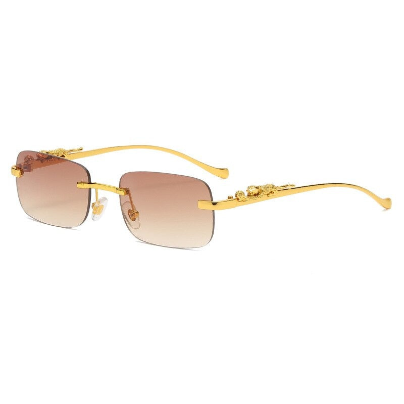 Buy Vintage Rectangle Rimless Sunglasses Eyewear -Jackmarc