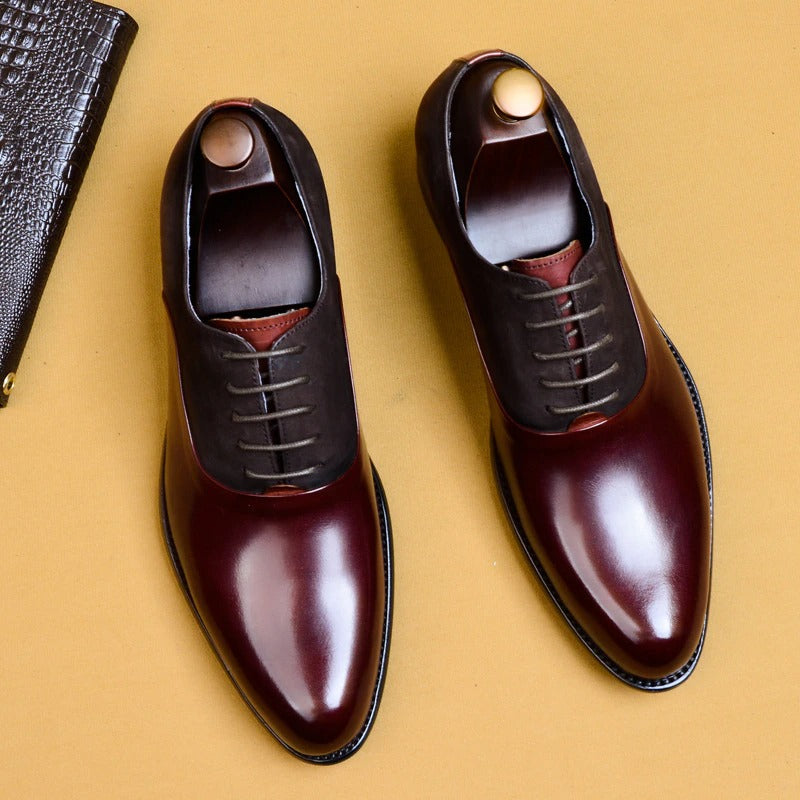 Buy New Brogue Wedding Business Men Casual Flats Vintage Handmade Oxford Shoes-JM