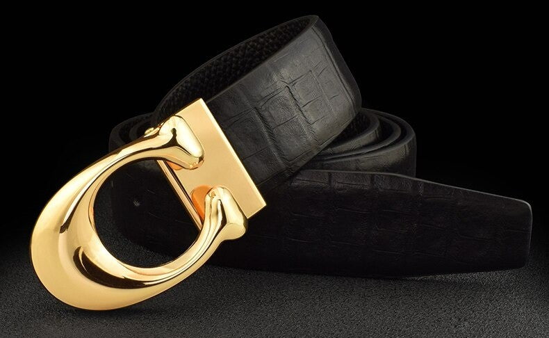 Buy Designer C Buckle Full Grain Leather Belt For Men-Jackmarc.com