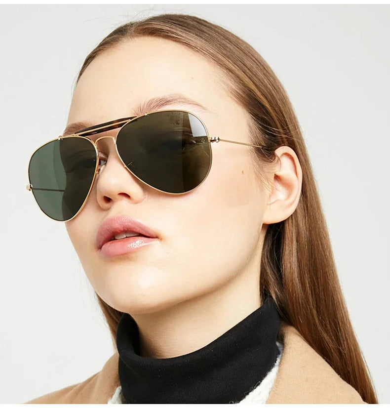 Buy New Vintage Style Pilot Aviation Sunglasses For Men Women-JM