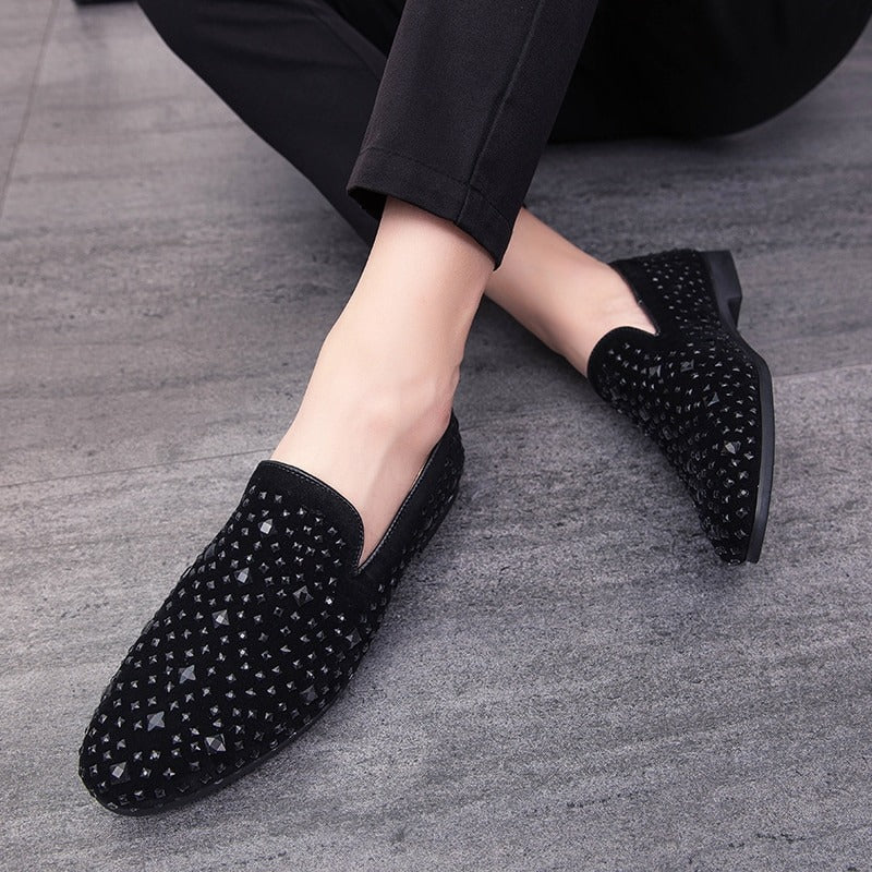 Buy New Rhinestone Loafers Shoes For Men Party & Wedding Wear - JM