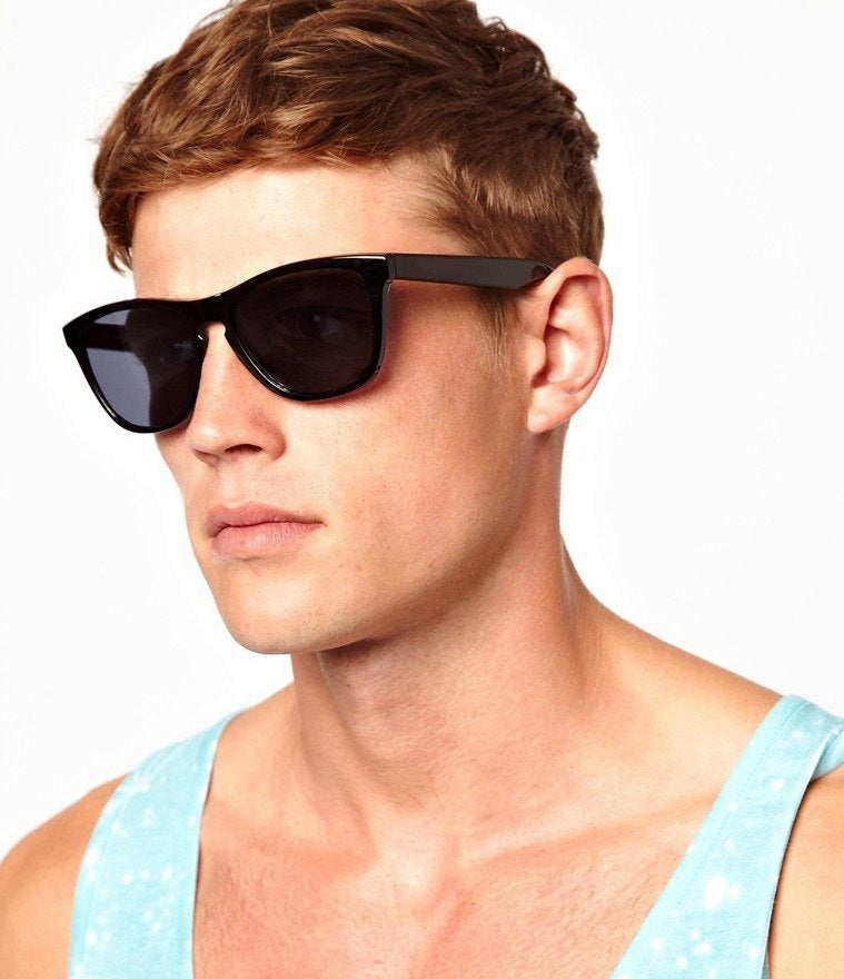 Buy Stylish Blue Square Polarized Lens Wayfarer Sunglasses For Men-Jackmarc