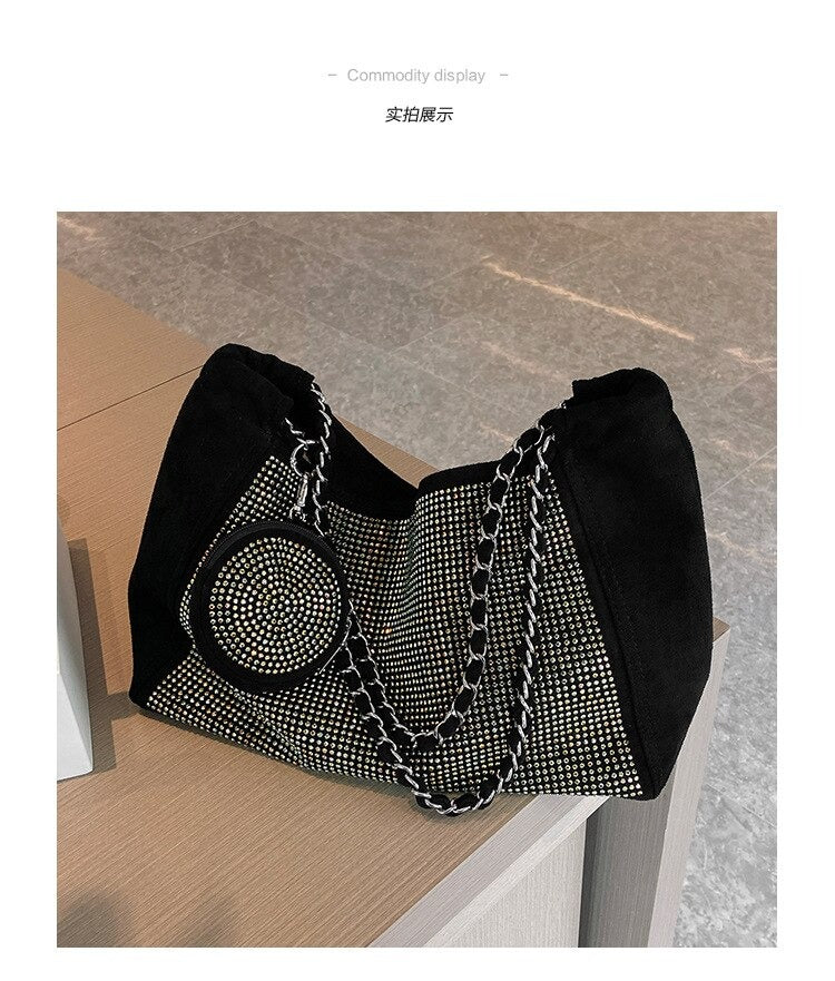 Buy New Luxury Diamonds Glitter Woman Tote Bag Shoulder Crossbody Bag for Women-JM