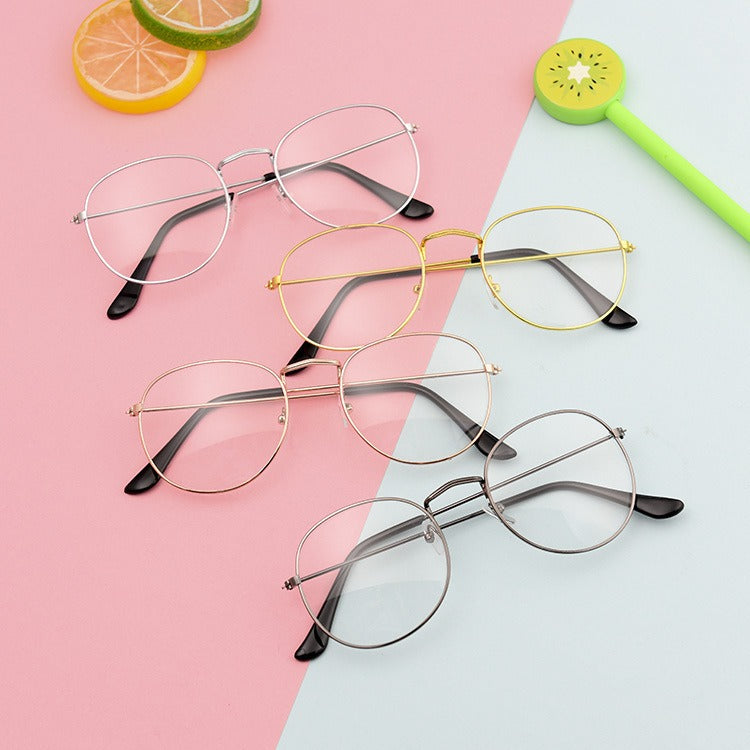 Buy Optical Round Frame Unisex far-sighted glasses Computer Eyeglasses Frames Anti Blue Light Blocking Glasses
